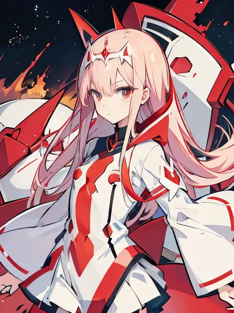 Personagens Zero two do anime Darling In The Franxx, roupas tradicionais japonesas