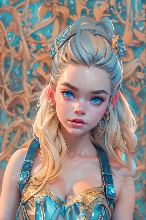 Superhero Girl ("Elle Fanning"), (slender body:1.3), emitting, sparkling, neon, (Correct anatomy:1.4), Revealing bikini. A very beautiful, well-groomed girl, with clear skin, beautiful lips, and a slight smile on her face. Beautiful figure, modern clothes,...