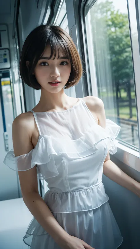 ((best quality, 8 thousand, masterpiece:1.3)), Concentrate upon: 1.2, bee waist, perfect body beauty: 1.4, ((layered haircut:1.2)), (raceway), Highly detailed face and skin texture, White skin, whole body, Looking at it, the gap is big., big bust, volume, ...