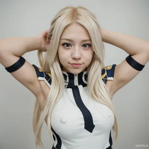 Chica de pelo blanco largo y lacio estilo boku no hero academia anime