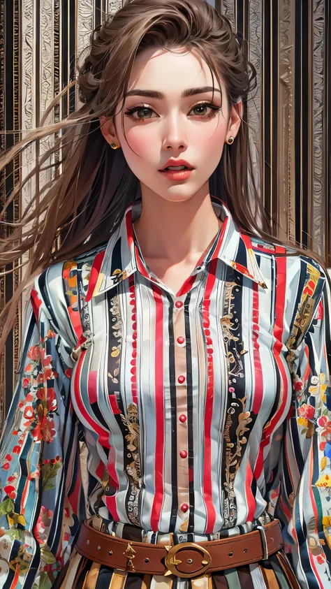 ((highest quality)),(ultra high resolution),(Super detailed),(detailed description),((best CG)),(best work of art),super precision art,amazing drawing art,(Fashion art with precise details:1.5), (adult women:1.7),(beautiful and well-shaped face:1.7),((vert...