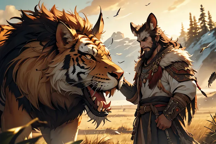 Amidst the rugged terrain of the Wildrun Plains, the Beastmen demonstrate their mastery over the untamed wilderness by taming even the fiercest of beasts. With a deep understanding of the natural world and an innate connection to the creatures that roam th...