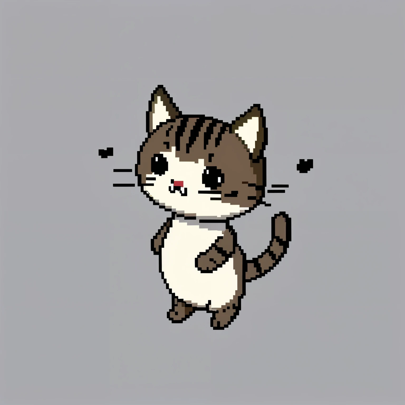 cute cat, Pixel art, PixArFK, Sad face