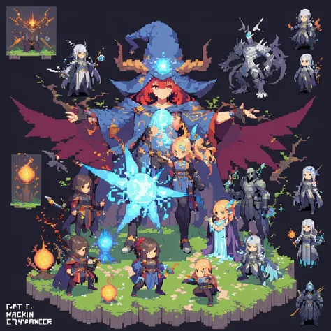 pixel art, Ryan Gosling in wizard robes, cryomancer, D&Art, Fantasy Art, by Seb MacKinnon, detailed, Popular topics on ArtStation, magic: reunion