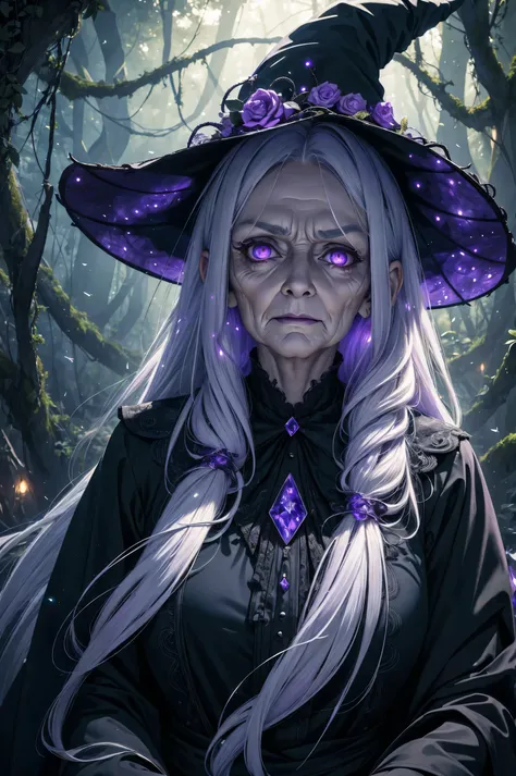 (8k, top quality, masterpiece: 1.4), ultra detail, super resolution, a stunning digital illustration of an old witch she lives d...