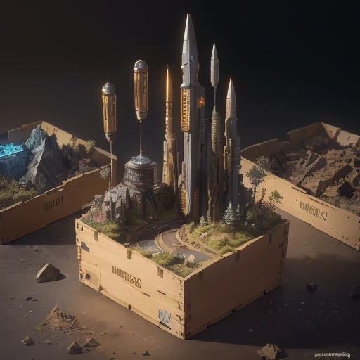 6598年Mars realistic model, (bifurcation, original photo, best quality, masterpiece:1.4),SteampunkCyberpunk6820 City,(CyberpunkMars light:1.3), Mars (related to land),(in a small nature box:1.3),Isometric, small nature, landscape on foundation,landscape,