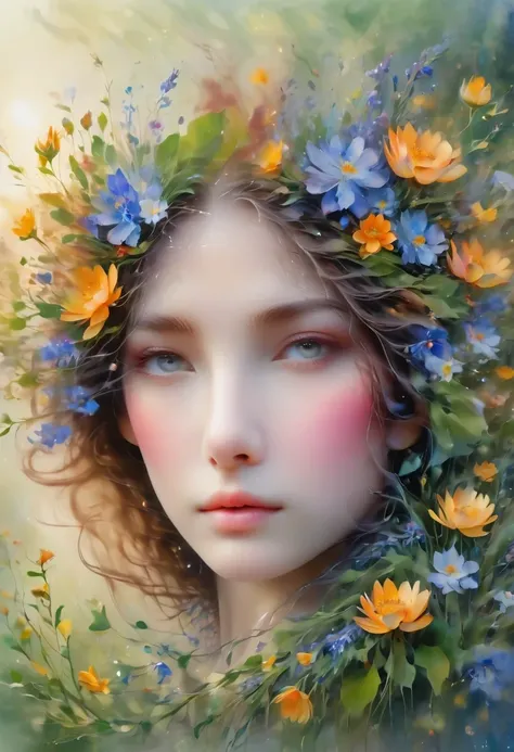 original photo, photography, lifelike, 8k vibrant photos of women in nature, Ultra-detailed, meticulous, dramatic light, meticulous beautiful eyes, Delicate skin, depth of field, gray eyes