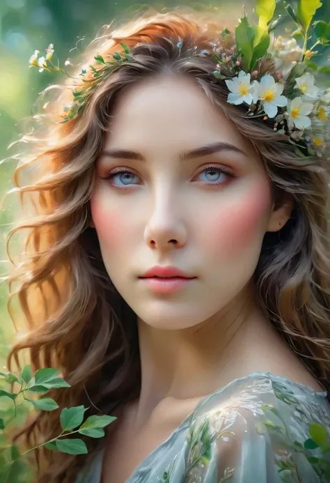 original photo, photography, lifelike, 8k vibrant photos of women in nature, Ultra-detailed, meticulous, dramatic light, meticulous beautiful eyes, Delicate skin, depth of field, gray eyes