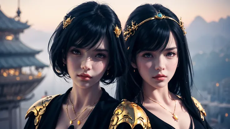 anime girl with a gold headpiece and a necklace, artwork in the style of guweiz, guweiz, photorealistic!!!!!!! art style, guweiz masterpiece, the style of wlop, [ 4 k digital art ]!!, soft portrait shot 8 k, wlop : : 5, 8k portrait render, ((a beautiful fa...