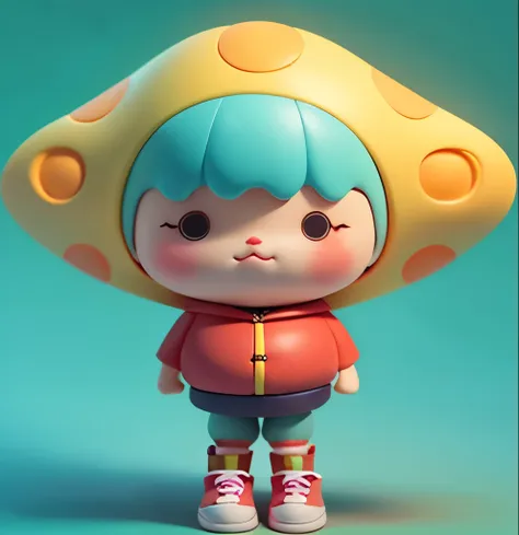 Full body,cartoon character IP image three-dimensional modeling c4d rendering blind box,soft color,thin line draft,8k ultra-clear IP image design cute color uniform edge suitable for complete cartoon image clay material gloss 3d blind box,hand-made,3d art,...