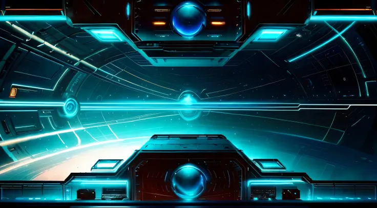 a close up of a blue and black spaceship with a clock, game overlay, videogame background, game hud, cyber background, vhs overl...