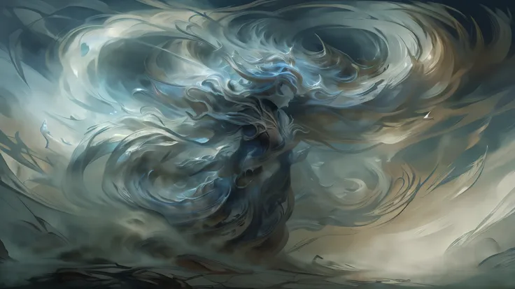 (master piece), 8k, best quality, elementals, spectral imbued with west winds, wind storm, spectral atmosphere,