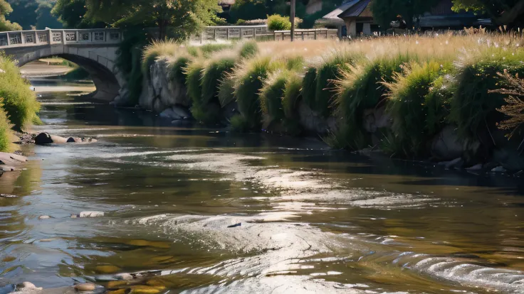 in this quiet day，We came to a small river winding down from the mountains。Thick reeds grow on the shore，They tower into the sky，swaying with the wind。The river is crystal clear，You can see the tiny pebbles on the bottom of the water at a glance。There are ...