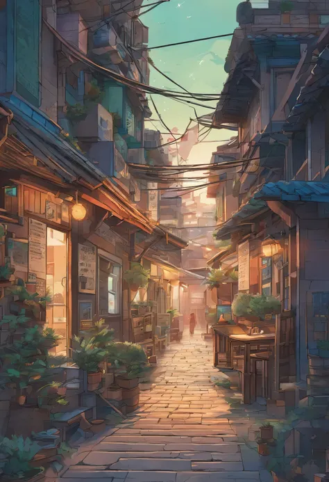 comics，Hong Kong comic book style，Fengyun comic style，（（（Cartoon））），（（（comic storyboard））），QR diagram，Xin Haicheng&#39;s style，Makoto Shinkai manga art，teenage girl，The narrow streets of the town，starry sky，Vibrant colors，surreal，Super real photos，Super fi...