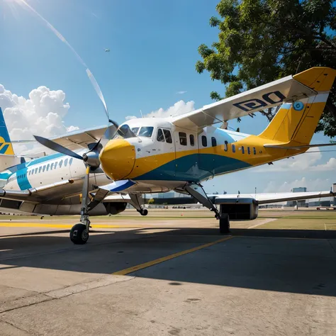 an airplane inspired by Cebu Pacific air but enhanced