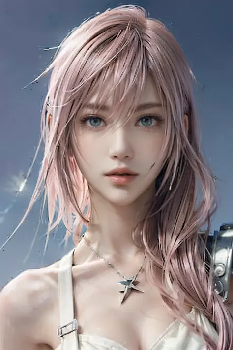 (masterpiece, highest quality:1.3)
lightning ff13, 1 girl, alone, long hair, pink hair，lightning in the background