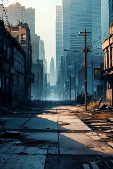 abandoned, desolate city, wallpaper