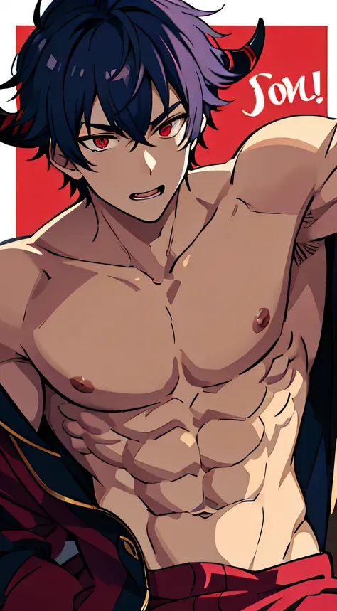 devil guy , anime , gojo
Shirtless