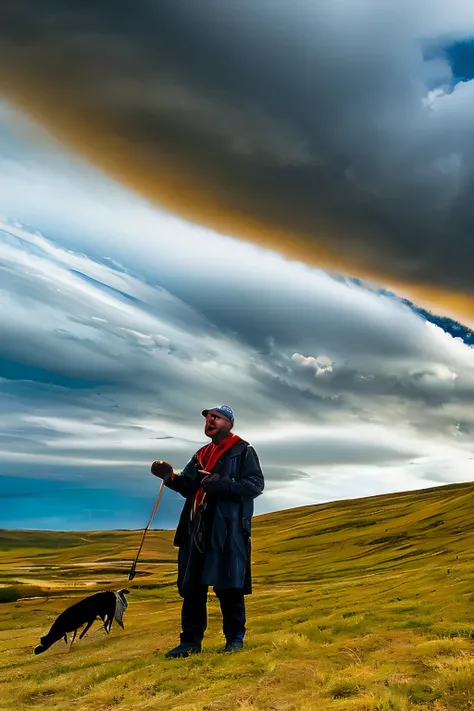 clouds are driven across the sky by a shepherd in the sky