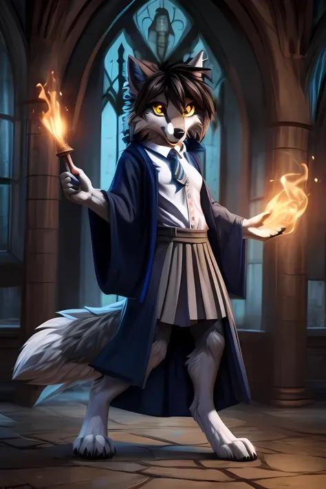 by hioshiru, female wolf, yellow eyes, dark hair