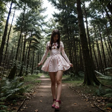 Magical girl in the woods