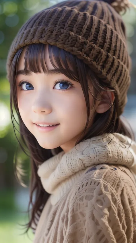 (( sfw: 1.4)), (( detailed face)), (( sfw, knit hat , smile , outdoor, 1 Girl)), Ultra High Resolution, (Realistic: 1.4), RAW Photo, Best Quality, (Photorealistic Stick), Focus, Soft Light, ((15 years old)), ((Japanese)), (( (young face))), (surface), (dep...