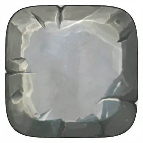 there is a picture of a white plate with a hole in it, game icon asset, herrarthstone, gray stone, app icon, 3 d icon for mobile game, unknown, metal shaded, game icon stylized, mobile game asset, game texture, game asset, materials white stone, heartstone...