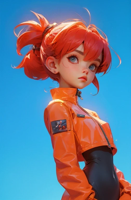 blind box,simple background,souryuu_asuka_langley, plugsuit, bodysuit, interface headset, red bodysuit, hair between eyes, pilot...