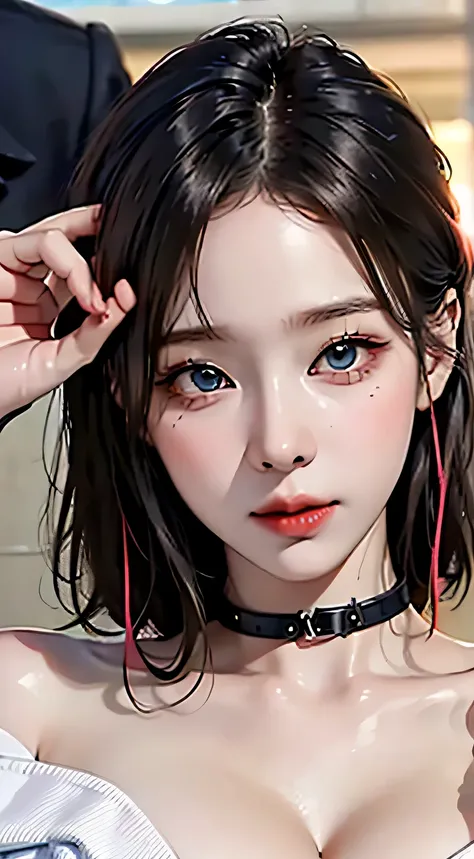 (Photoreal:1.4, 8K), highest quality, masterpiece, 超A high resolution, perfect dynamic composition, Highly detailed skin and facial textures:1.3, detailed eye, Detail of limbs, dense urban background, 1 girl, Cute sexy 25 year old slim woman, Fair skin, ti...