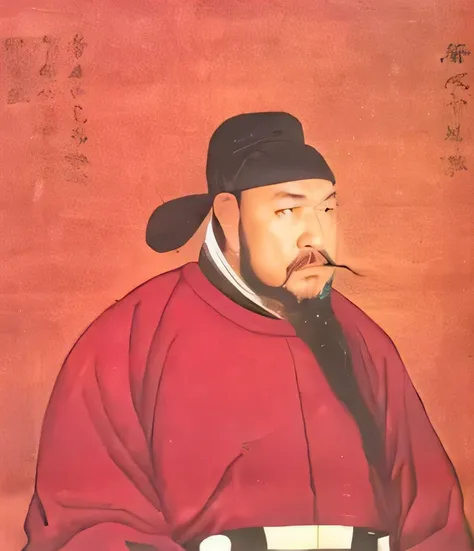 a close up of a painting of a man with a pipe in his mouth