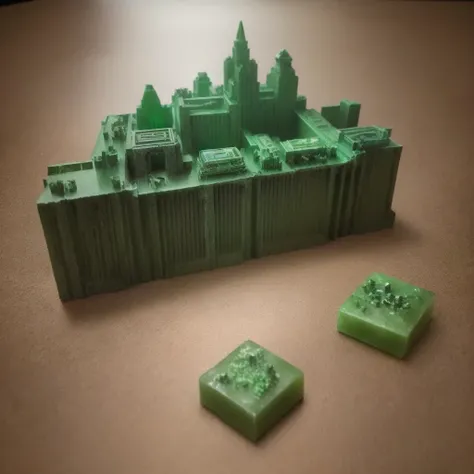 Imperial Green Jade，Gothic architecture，3598 lithium battery Mars realistic model, (original photo, best quality, masterpiece:1.4),Steampunk Cyberpunk 6820 Isometric City,(CyberpunkLithium Star light:1.3), Lithium Star (related to land),(in a Isometric:1.3...