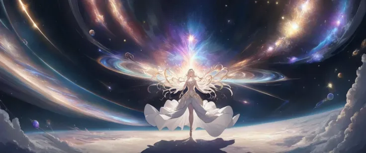 StarSign,(masterpiece, best quality:1.2), 1girl,solo,supernova explosion, vibrant colors, cosmic perspective, awe-inspiring details, ethereal beauty, celestial atmosphere, interstellar energy, radiant light, mesmerizing composition, stellar composition, as...