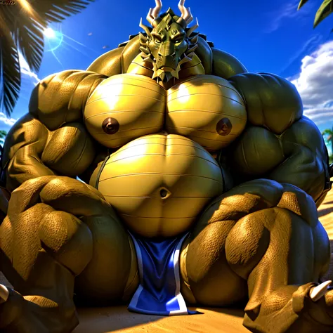 shendu, eastern dragon king, male dragon, eastern dragon,hefty body,  with very big muscles, hulking, huge, colossal body,  extremely strong, big abdominal muscles, hefty musclegut, pecs, Strong and robust musclegut , prominent muscle abs, sharp claws, leg...