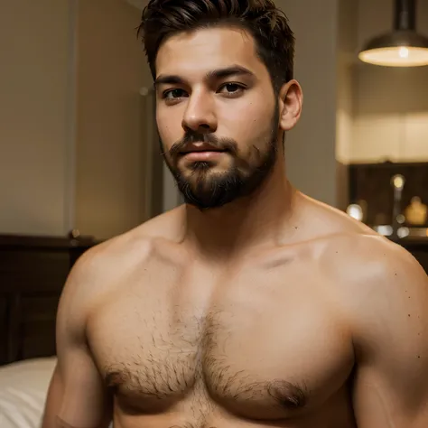 Young man with stubble beard