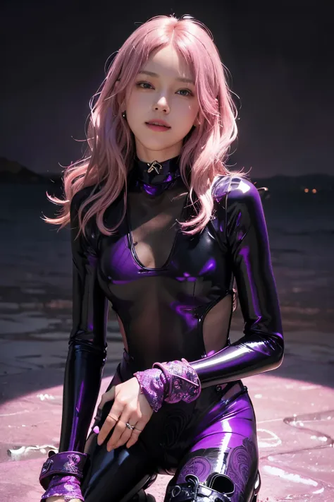 (8K, top-quality, masterpiece:1.2), (realistic, photorealistic:1.37), (super detailed), (one girl), (highly detailed), (beautifully detailed eyes), (of the highest quality), (masterpiece), (detailed face), (20yr old), (pink hair, long hair), (medium breast...