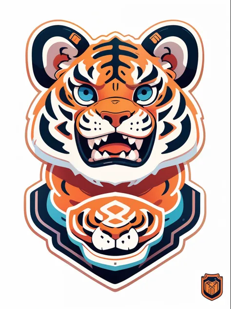 logo, minimalism, tiger face, soccer team,simple,clean:0.9,bold typography:1.1, non human. lineart, vector, lettering: tigres