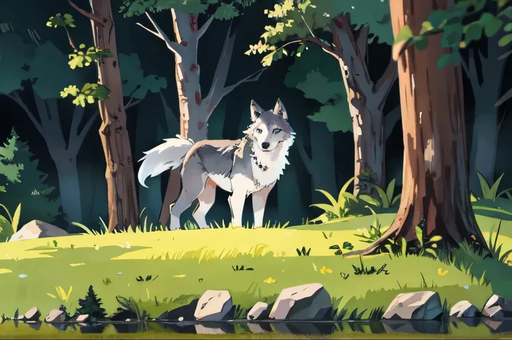 wolf, the forest