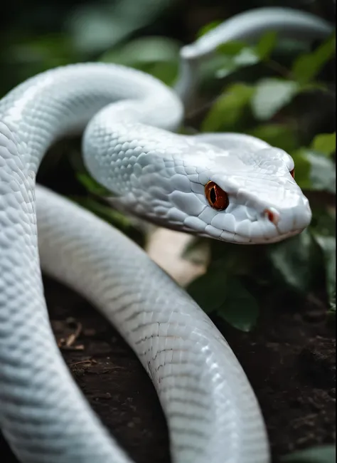 beautiful white snake