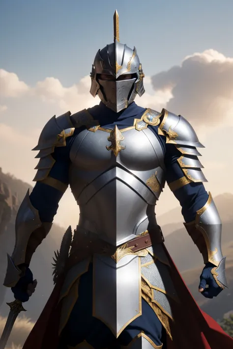 In the midst of a battle between good and evil, a valiant warrior dons the majestic armor of God, ready to confront and resist the cunning plots of the devil. The intricate armor, crafted with divine precision, adorns the warriors body, exuding a radiant a...