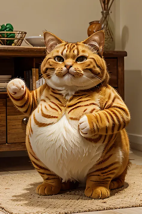 Fat cat looking like Garfield 