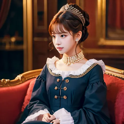 Lisa from blackpink in the Republican Victorian princess