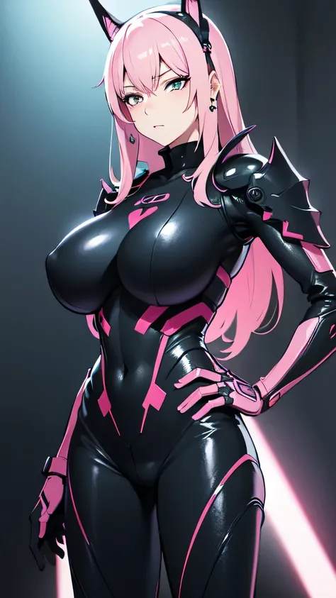 Milf, woman in a futuristic suit, highly detailed face, cool, mom, tomboy, very large breast, (Milf), mature face, (mature female), battlesuit, cybersuit, anime girl wearing tight suit, milfication, Elegant body, navel focus, naked body, gloves, earrings, ...