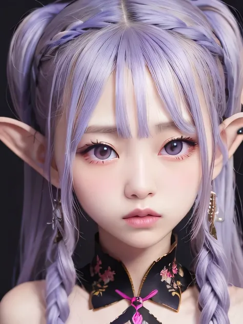 live-action、Realistic、A young girl standing in the grass、The age is６age、１６K、naked、Small breasts、completely naked、twin tails、bright purple hair、blue eyes、Purple Hair、elf ears、clavicle、young girl、completely naked、naked、young girl、Braid、ponytail、nipple、Ethnic...