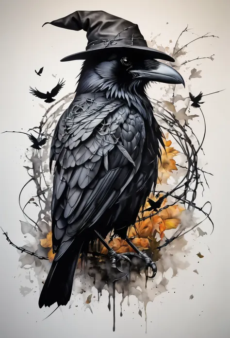 vektor create an exquisite ink pintura on white paper that is the perfect multi-exposure work of art. this piece was intended to...