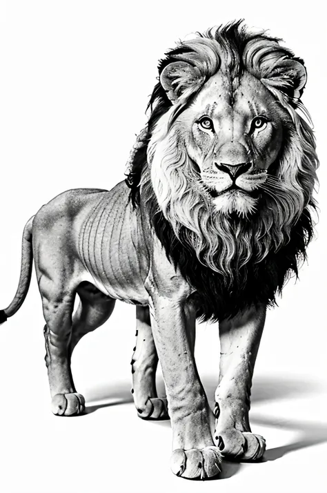 lion simple coloring page for kids clean black and white