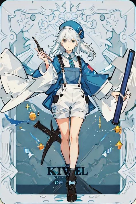 (best quality, masterpiece:1.2), 
1girl,whole body,two-sided view,white background, reference sheet,colorful,vtuber,character design,overalls,crafter,creator,beret
traveller,fine detail,

