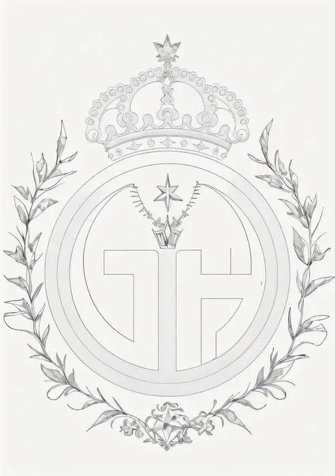 un dessin d&#39;un diamant avec une couronne sur le dessus, Logo sans texte, avec trident et couronne, insigne royal en arrière-plan, minimalist Logo sans texte, Logo noir et blanc, droit d&#39;auteur tsr , trident, t intelligently plotted, par Jacob Toore...