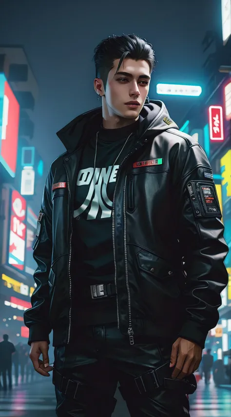 Cyberpunk handsome boy