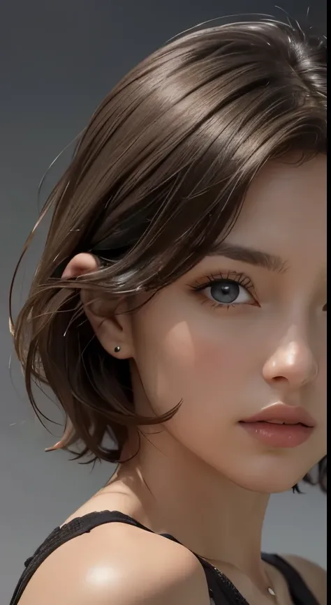 (representative work:1.4)、(8K、realistic、RAW photo、Highest image quality:1.4)、(30 year old mature woman)、beautiful face、(realisticな顔)、(dark brown hair、short hair:1.3)、beautiful hairstyle、realistic eyes、Detailed and beautiful eyes、(realisticな肌)、beautiful ski...