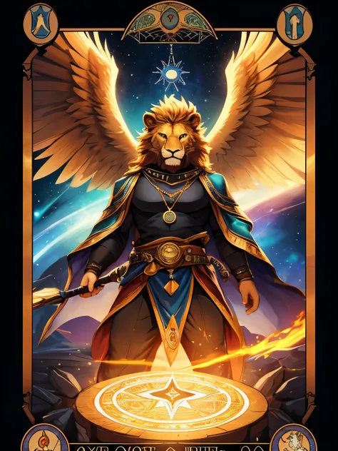 (Tarot Card:1.4)(best quality,8k,highres, masterpiece:1.2), ultra-detailed, HDR, UHD, studio lighting, ultra-fine painting, sharp focus, physically-based rendering, extreme detail description, professional, vivid colors, bokeh, portraits, concept artists, ...